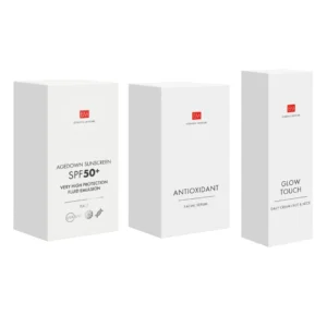 Summer Kit EM SKINCARE: SPF50+, Antioxidant și Glow Touch